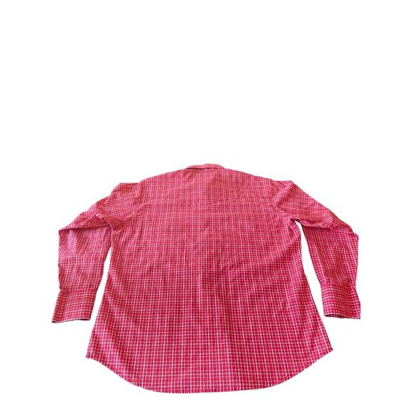 Wrangler Men’s Red Striped XL Long Sleeved Button up Western Shirt - Picture 2 of 3